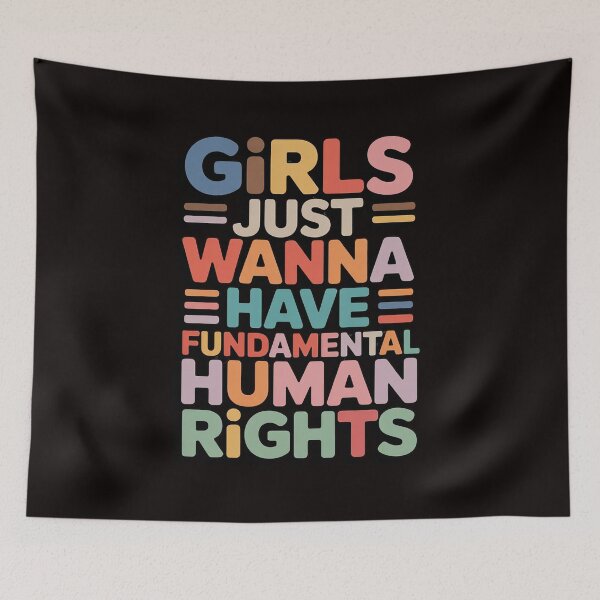Item preview, Girls Just Want to Have Fundamental Human Rights Feminist designed and sold by MelSurf.