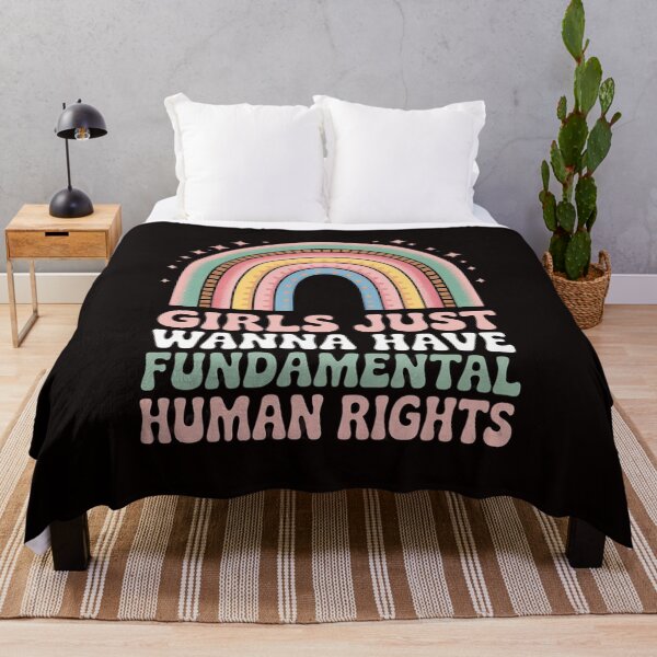 Item preview, Feminists Girls Just Wanna Have Fundamental Rights Rainbow designed and sold by MelSurf.