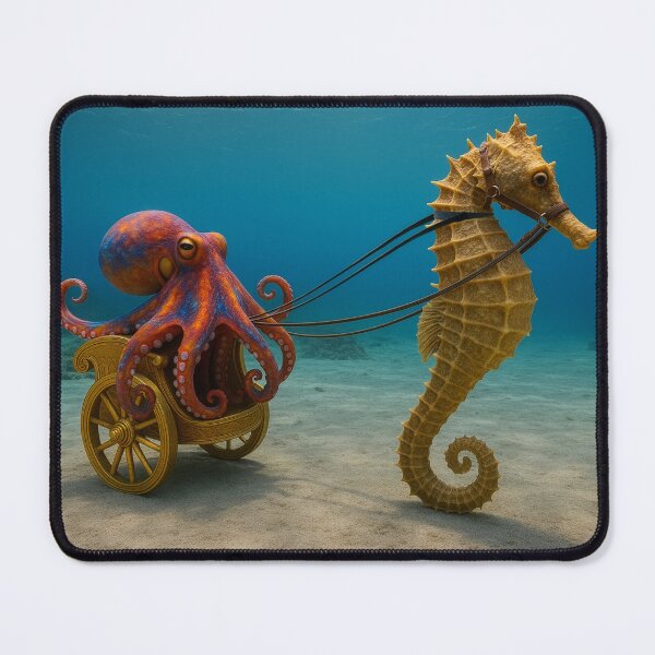 Item preview, Octopus in Roman Chariot Pulled by Seahorse designed and sold by Tridentulus.
