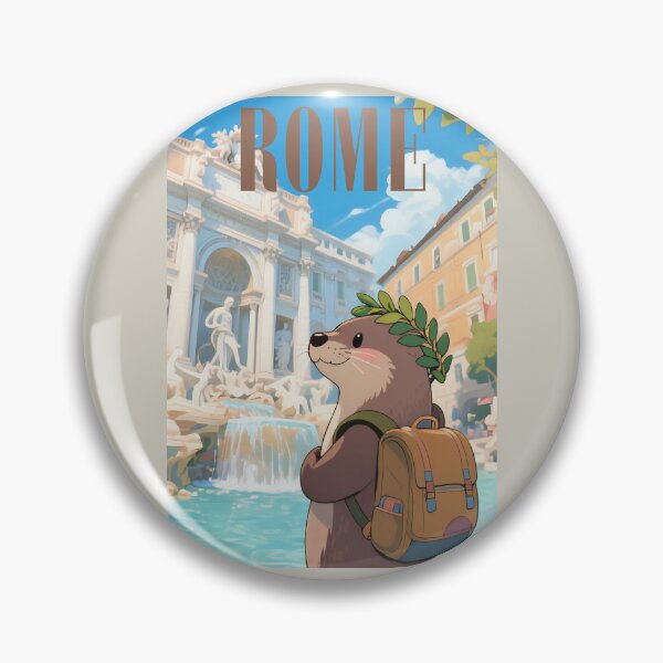 Item preview, Cute otter in Fontana di Trevi Rome designed and sold by Aguilar Trips.