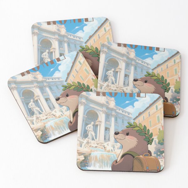 Item preview, Cute otter in Fontana di Trevi Rome designed and sold by Aguilar Trips.