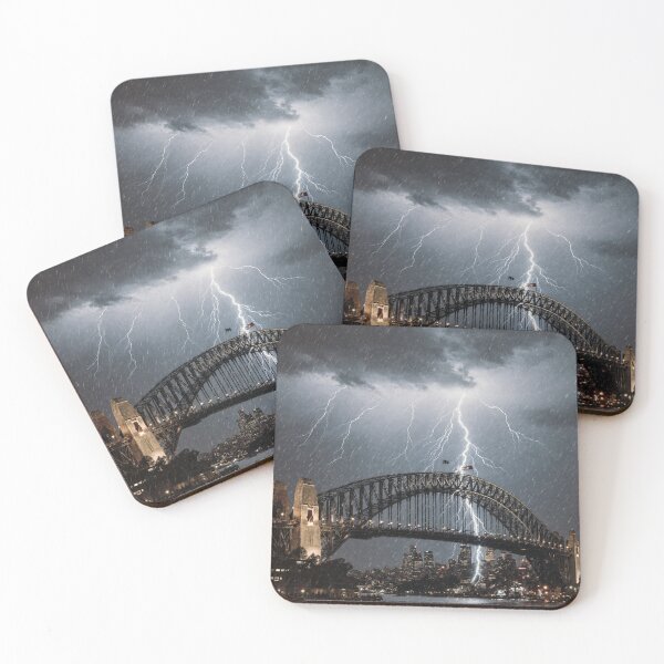 Item preview, Sydney Harbour Bridge in a thunderstom designed and sold by aykiradesigns.