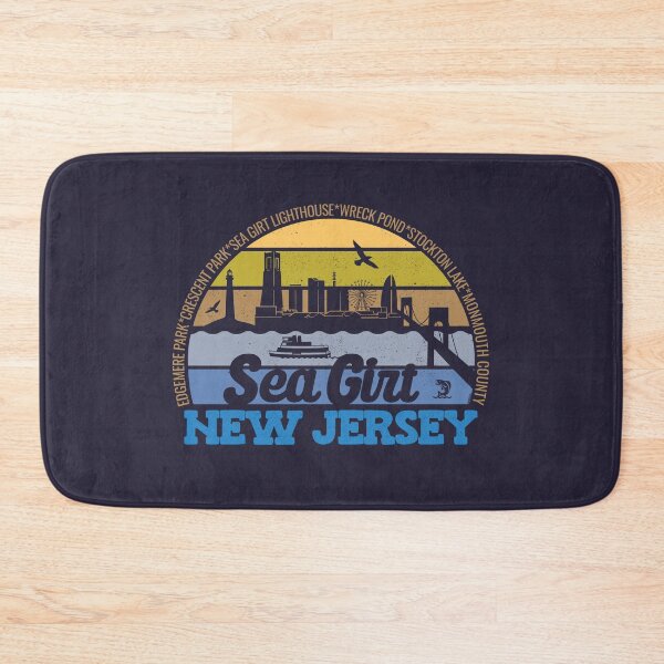 Artikelvorschau, Sea Girt New Jersey Sunset Retro Vintage Lokalstolz Logo entworfen und verkauft von CRHPOD20.
