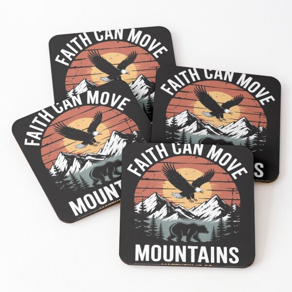 Item preview, Faith Can Move Mountains Sunset Bible Verse Christian designed and sold by MuteElevent.