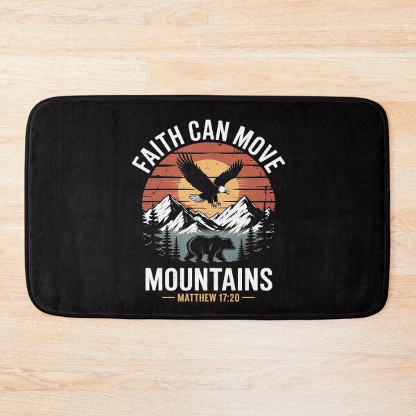 Item preview, Faith Can Move Mountains Sunset Bible Verse Christian designed and sold by MuteElevent.
