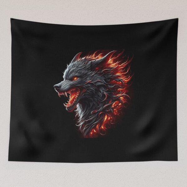 Item preview, Wild Fire Wolf designed and sold by GalleryBrisArt.