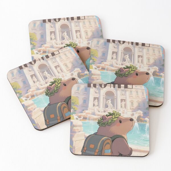 Item preview, Cute Capybara in Fontana di Trevi Rome designed and sold by Aguilar Trips.