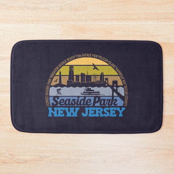 Artikelvorschau, Seaside Park New Jersey Sonnenuntergang Retro Vintage Lokalstolz Logo entworfen und verkauft von CRHPOD20.