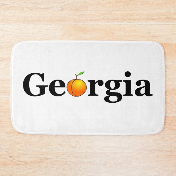 Item preview, Georgia Peach State Typography - Minimalist Fruit Symbol Graphic designed and sold by denip.