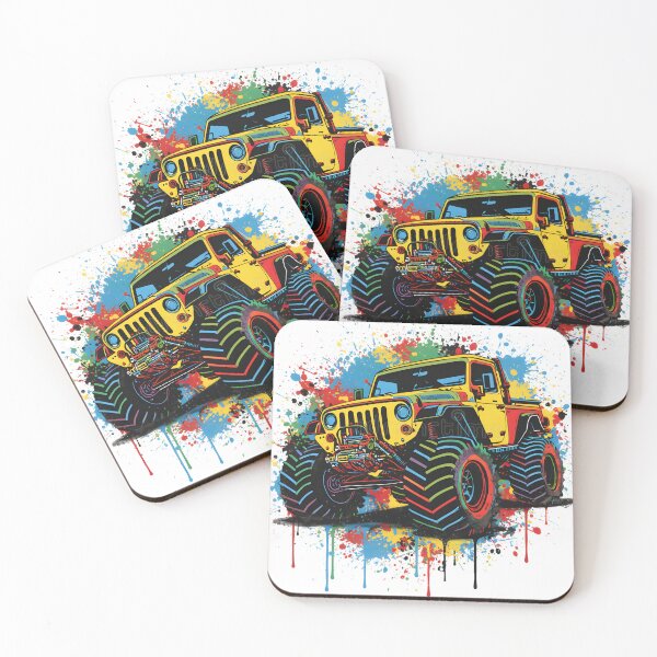 Item preview, Off-Road Beast: Colorful Splatter Art designed and sold by ifundesign.