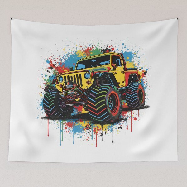 Item preview, Off-Road Beast: Colorful Splatter Art designed and sold by ifundesign.