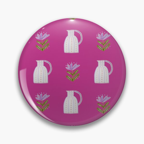 Item preview, Fuchsia Jugs and Flowers Pattern designed and sold by LiorSmithDesign.