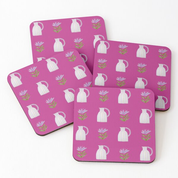 Item preview, Fuchsia Jugs and Flowers Pattern designed and sold by LiorSmithDesign.