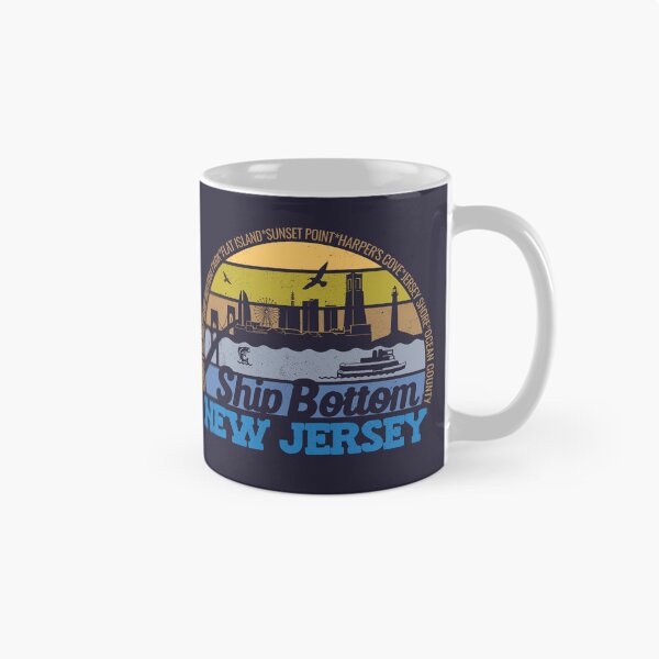 Item preview, Ship Bottom New Jersey Sunset Retro Vintage Local Pride Logo designed and sold by CRHPOD20.