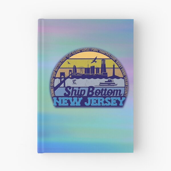 Item preview, Ship Bottom New Jersey Sunset Retro Vintage Local Pride Logo designed and sold by CRHPOD20.