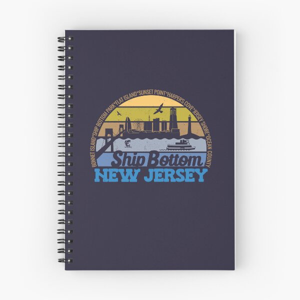 Item preview, Ship Bottom New Jersey Sunset Retro Vintage Local Pride Logo designed and sold by CRHPOD20.