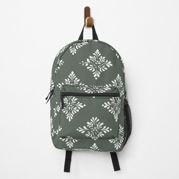Item preview, Green Elegant White Damask Style Pattern designed and sold by Dream Avenue Media.