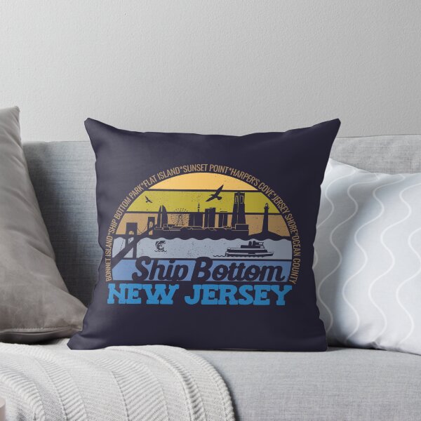 Item preview, Ship Bottom New Jersey Sunset Retro Vintage Local Pride Logo designed and sold by CRHPOD20.
