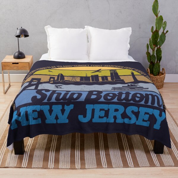 Item preview, Ship Bottom New Jersey Sunset Retro Vintage Local Pride Logo designed and sold by CRHPOD20.