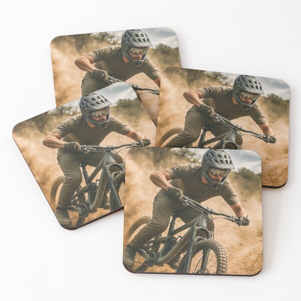 Item preview, Carving through a dusty trail. designed and sold by Hinson MTB Visuals.