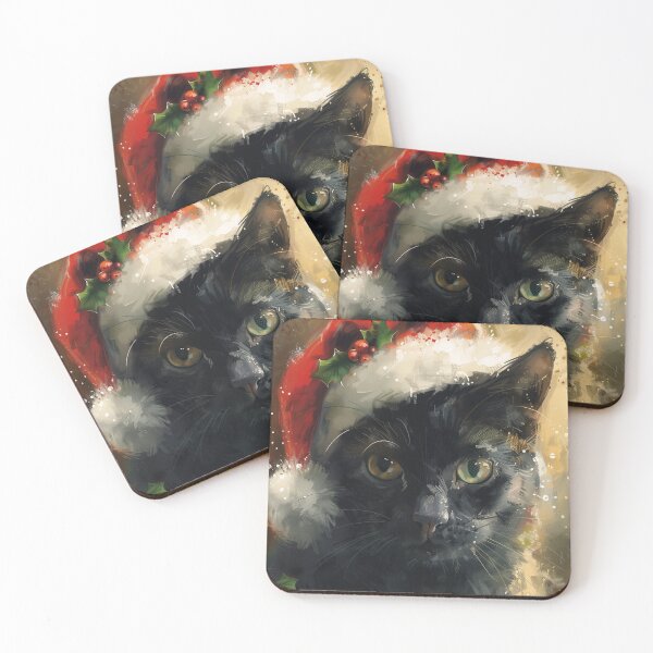 Item preview, Midnight Mistletoe Kitty designed and sold by ArgentoArt.
