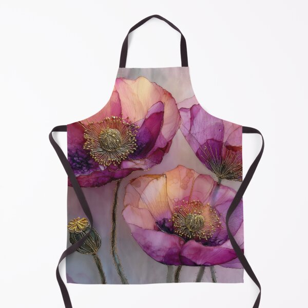 Item preview, Ethereal Pink & Purple Poppies | Botanical Art Floral Illustration designed and sold by dawnleblanc55.
