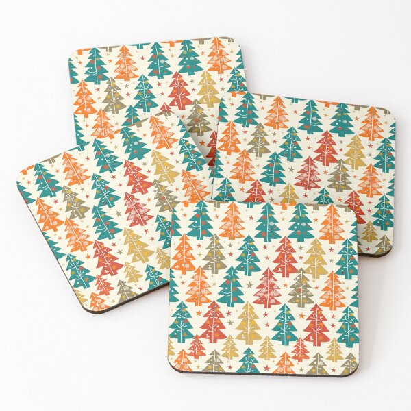 Item preview, Retro Christmas Tree Forest Seamless Holiday Pattern designed and sold by Teeny Quities.