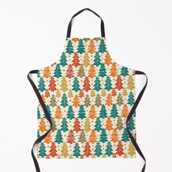 Item preview, Retro Christmas Tree Forest Seamless Holiday Pattern designed and sold by Teeny Quities.