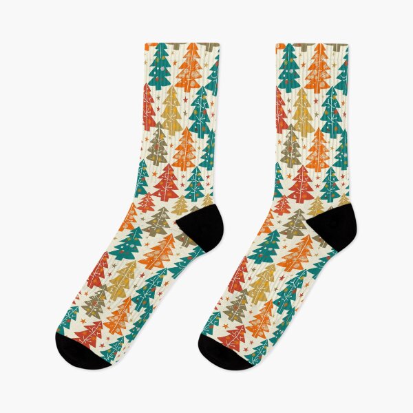 Item preview, Retro Christmas Tree Forest Seamless Holiday Pattern designed and sold by Teeny Quities.
