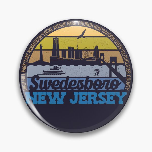 Item preview, Swedesboro New Jersey Sunset Retro Vintage Local Pride Logo designed and sold by CRHPOD20.