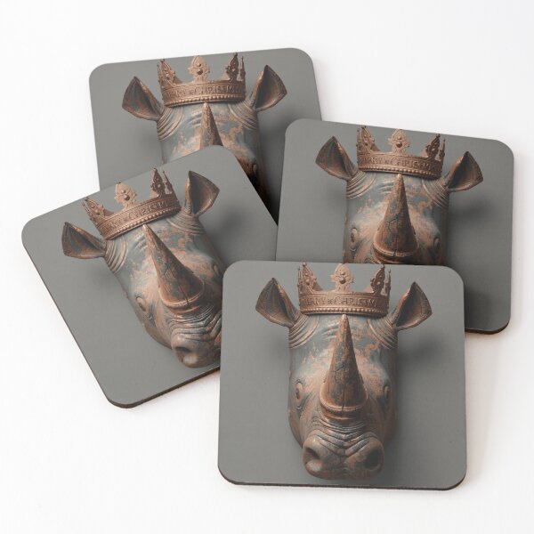 Item preview, Royal Rhino Holiday Identity, Bronze Patina, Festive Rebellion designed and sold by SavannaStrikes.
