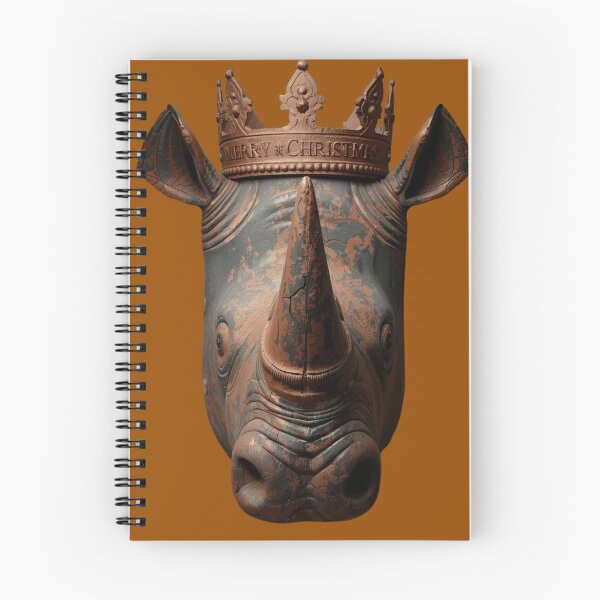 Item preview, Royal Rhino Holiday Identity, Bronze Patina, Festive Rebellion designed and sold by SavannaStrikes.