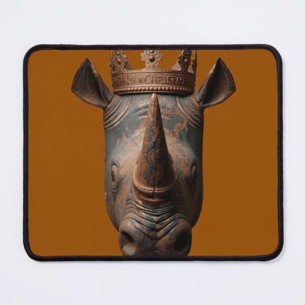 Item preview, Royal Rhino Holiday Identity, Bronze Patina, Festive Rebellion designed and sold by SavannaStrikes.