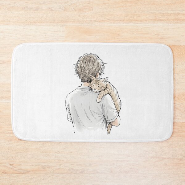 Item preview, Eternal Love: Cat Cuddling on Shoulder Memorial Sketch | Rainbow Bridge Comfort designed and sold by PetSoulPrints.