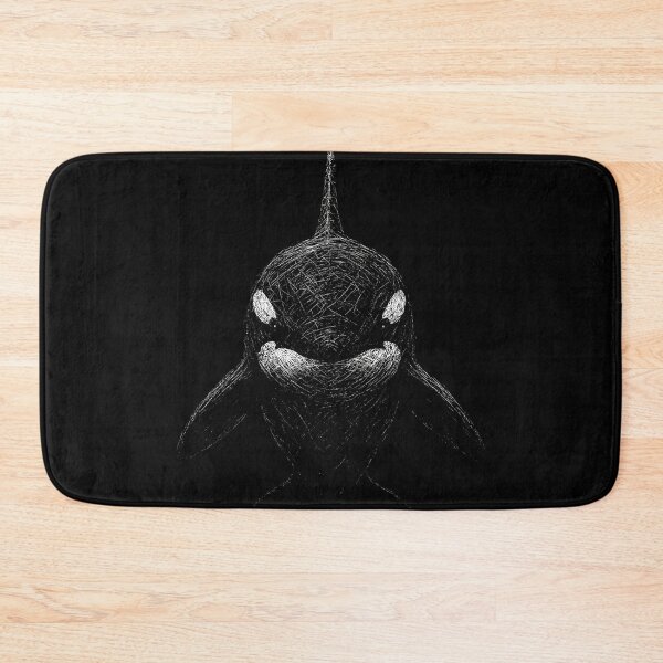 Item preview, Killer Whale Scratch-Art – Dark Orca Illustration designed and sold by Mortisigil.