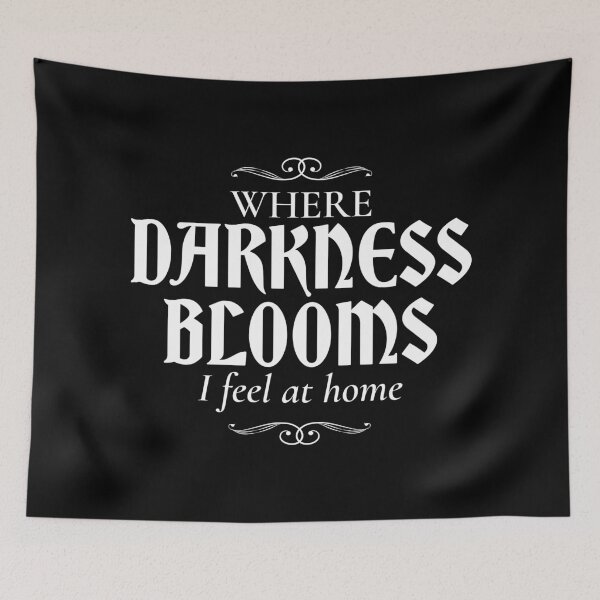Item preview, Dark Aesthetic Quote – Where Darkness Blooms I Feel Home designed and sold by EternalVeil Studio.