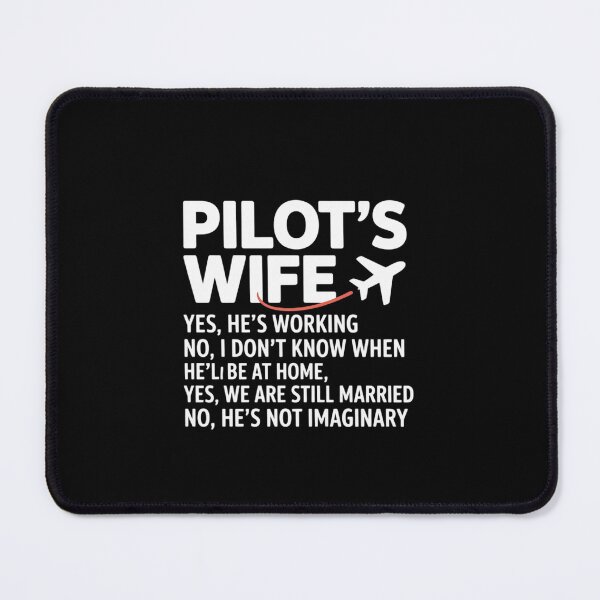 Item preview, Pilot's Wife Aviation Airline Pilot Husband Aviator designed and sold by EllinoKlemo.