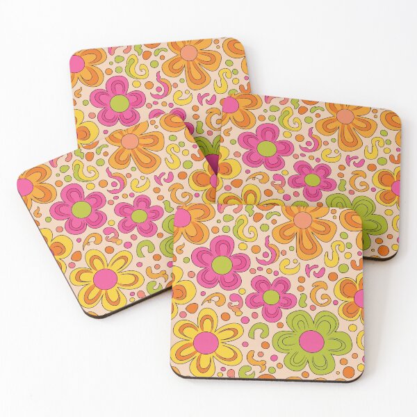 Item preview, Groovy Retro Flowers — Bold 70s Floral Pattern designed and sold by fadilow.