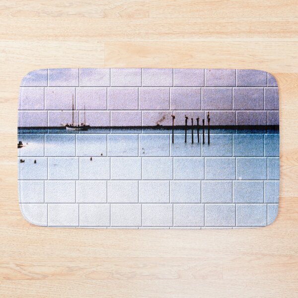 Item preview, Aruba Wall by the Sea | Minimalist Brick Texture Island Seascape designed and sold by daweave77.