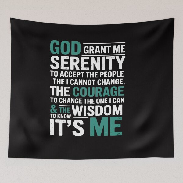 Item preview, AA NA Personal Serenity Prayer For Courage Wisdom & Change designed and sold by OlafLica.