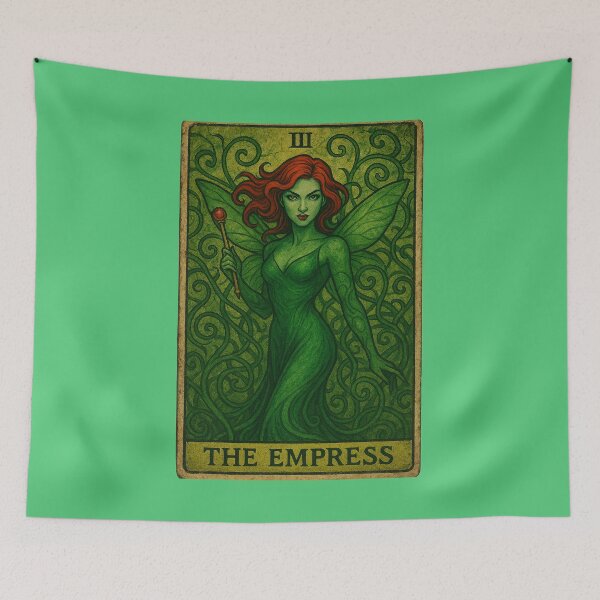 Artikelvorschau, Die Kaiserin Poison Ivy Grüne Fee Tarotkarte entworfen und verkauft von hauntedtees.