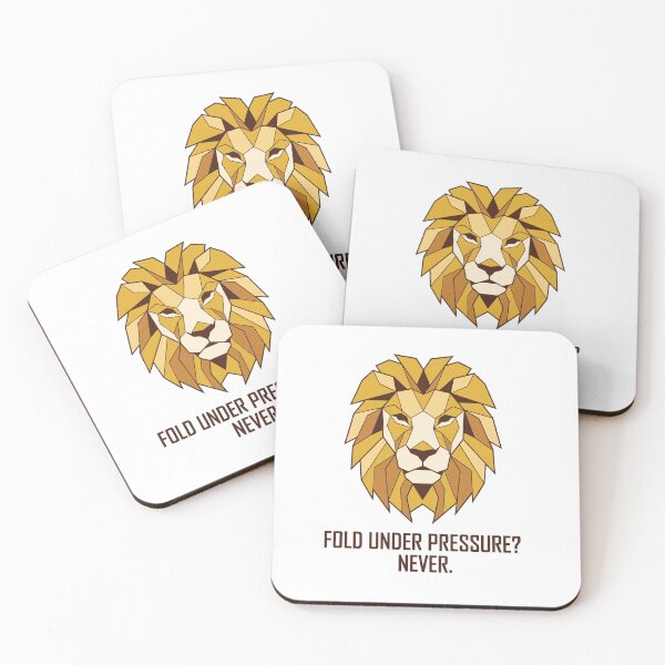Item preview, Fold Under Pressure? Never. – Geometric Lion Design designed and sold by Glyph Lab.