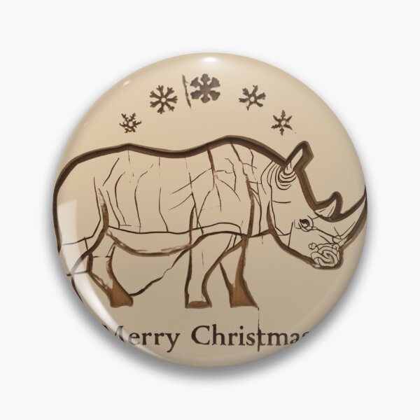 Item preview, Rustic Rhino: Carved Wood, Wild Christmas, Intentional Visibility designed and sold by SavannaStrikes.