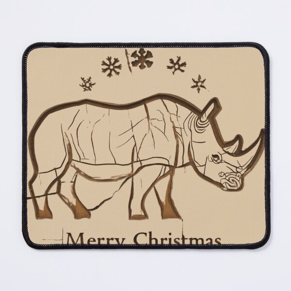Item preview, Rustic Rhino: Carved Wood, Wild Christmas, Intentional Visibility designed and sold by SavannaStrikes.