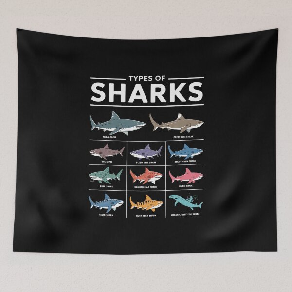 Item preview, 9 Types Of Sharks Educational Colorful Ocean  designed and sold by MathisBellanger.