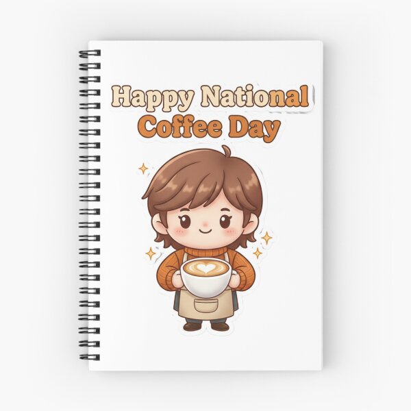 Aperçu de l'œuvre Autocollant mignon de barista pour la Journée nationale du café créée et vendue par Gscode.