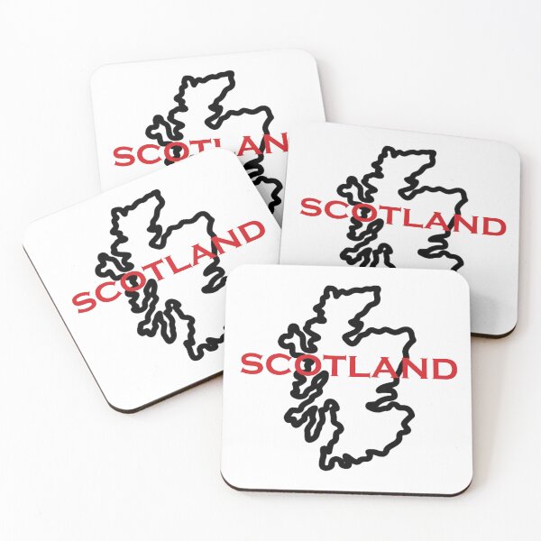Item preview, SCOTLAND- Country outlined emblem design in red and black designed and sold by ABG Inspirational Art.
