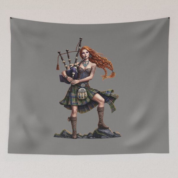 Item preview, The Tartan Piper Queen designed and sold by CelticSoulShop.