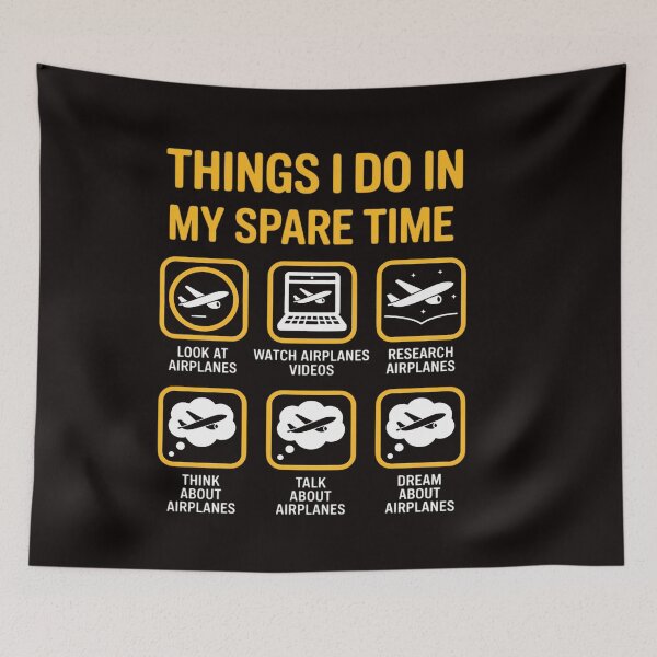Item preview, Things I Do In My Spare Time Airplanes Aviation Pilot designed and sold by RatCurry.