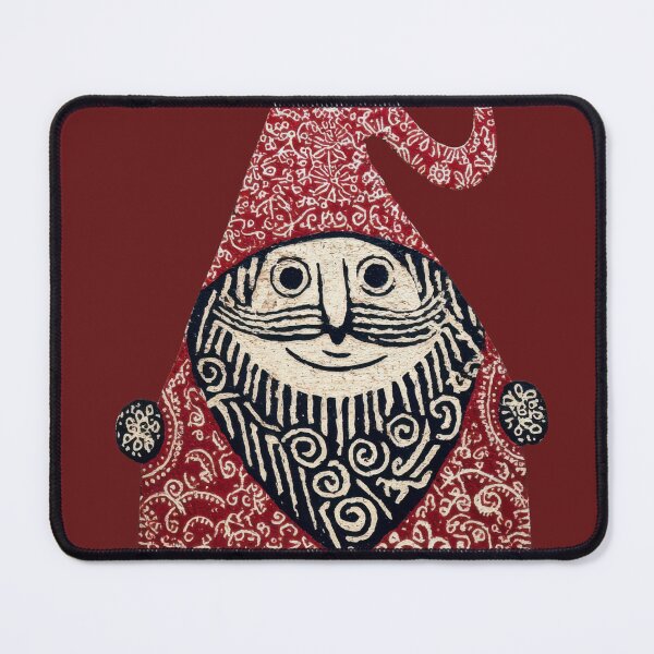 Item preview, Folk Art Tomte Santa – Scandinavian Winter Gnome Illustration designed and sold by dawnleblanc55.